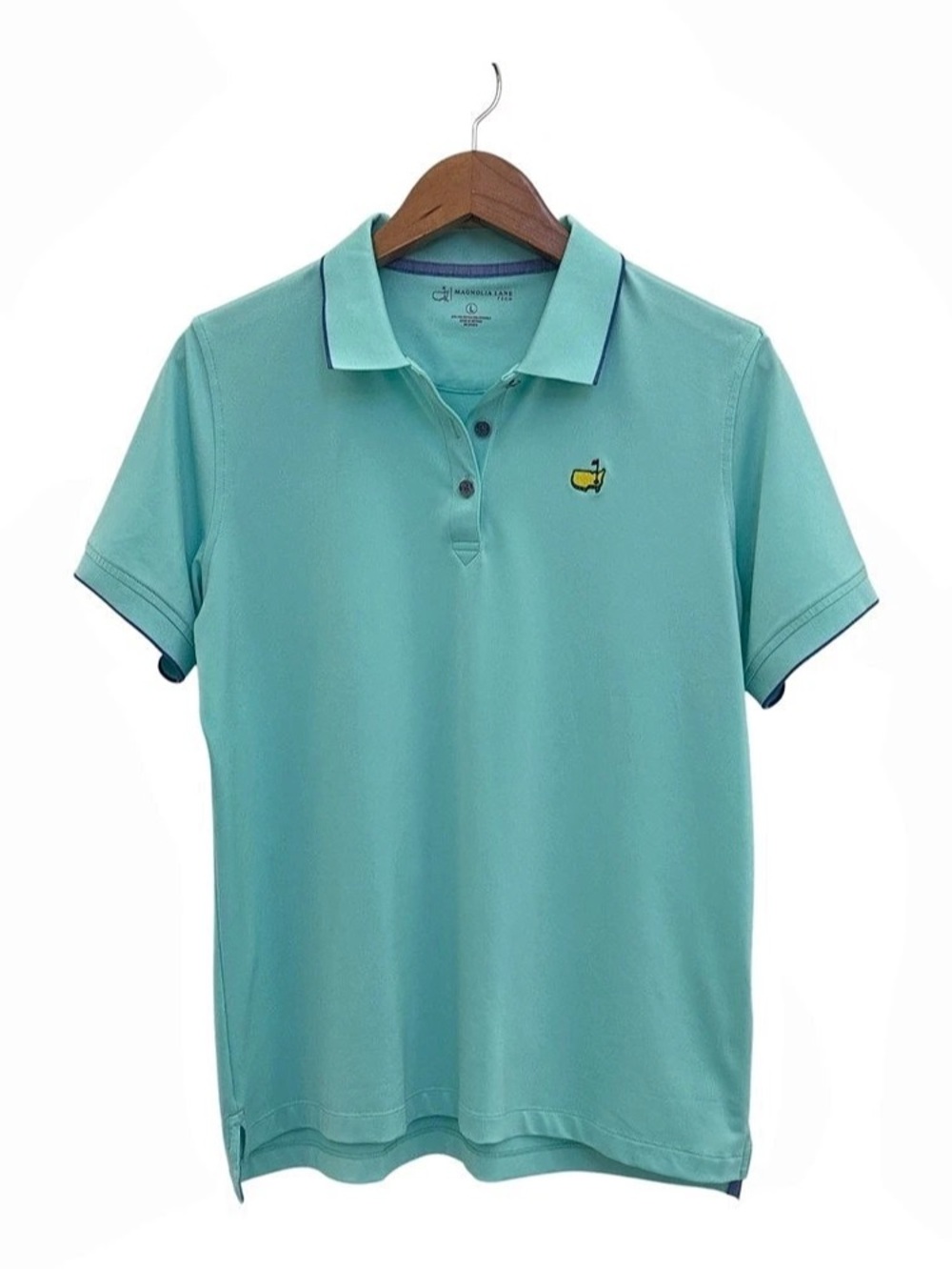 Magnolia Lane Tech Masters Golf Polo Shirt Teal Large